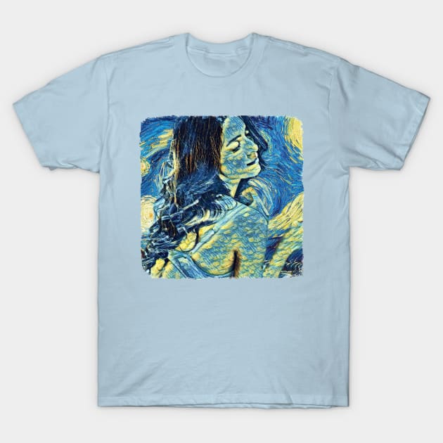 Beautiful girl Van Gogh Style T-Shirt by todos